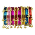 Glass and gold bangles