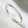 Silver Diamond Bangle